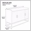 Modern Kitchen Buffet Storage Cabinet Cupboard White Gloss with Metal Legs for living room Kitchen